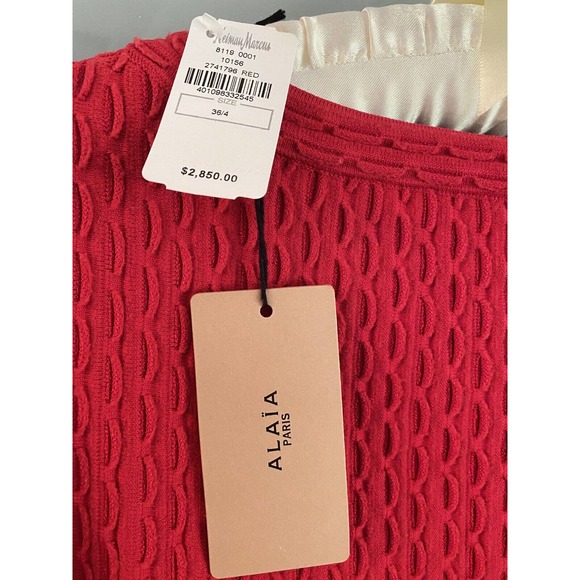 ALAIA BATEAU NECKLINE LONG SLEEVE FRINGE TUNIC reg. $2,850 - Picture 5 of 6